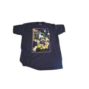 My Hero Academia Men's Cast & Action Shot Graphic T-shirt Size L Navy